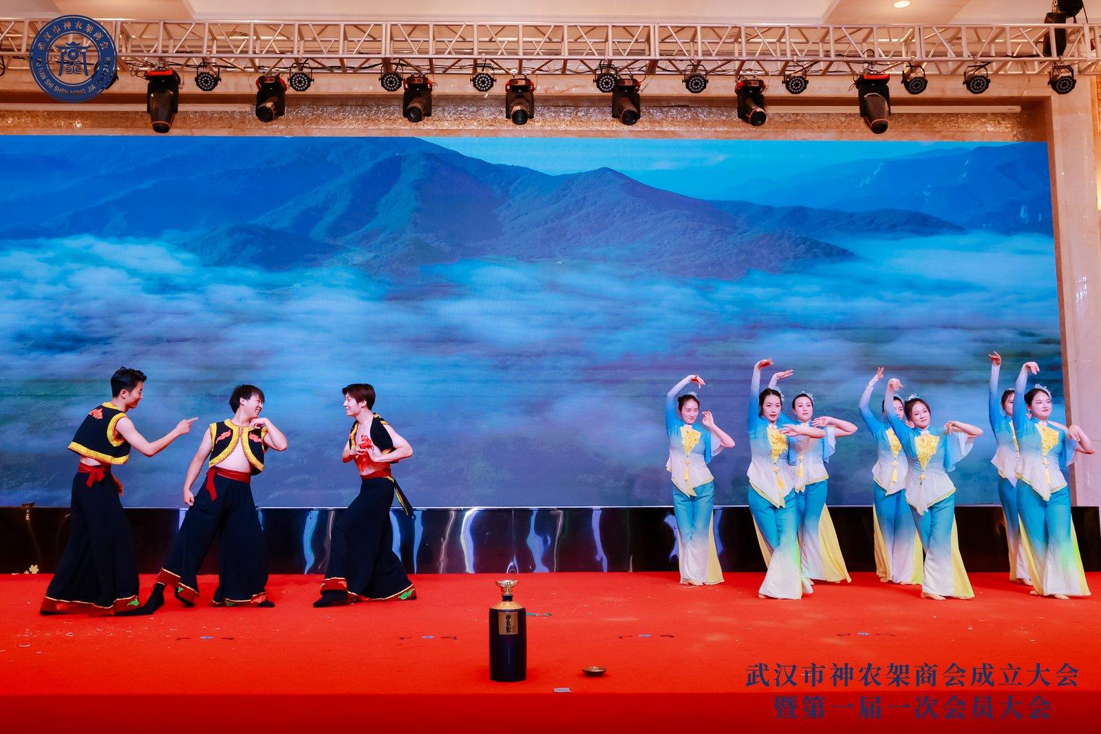 武汉市神农架商会成立大会现场文艺表演