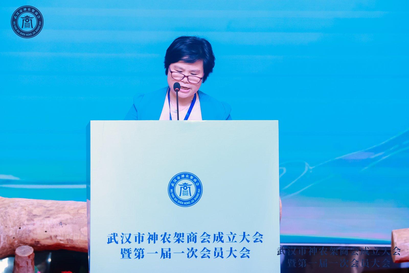 湖北省工商业联合会副主席李彩云在武汉市神农架商会成立大会上作重要讲话